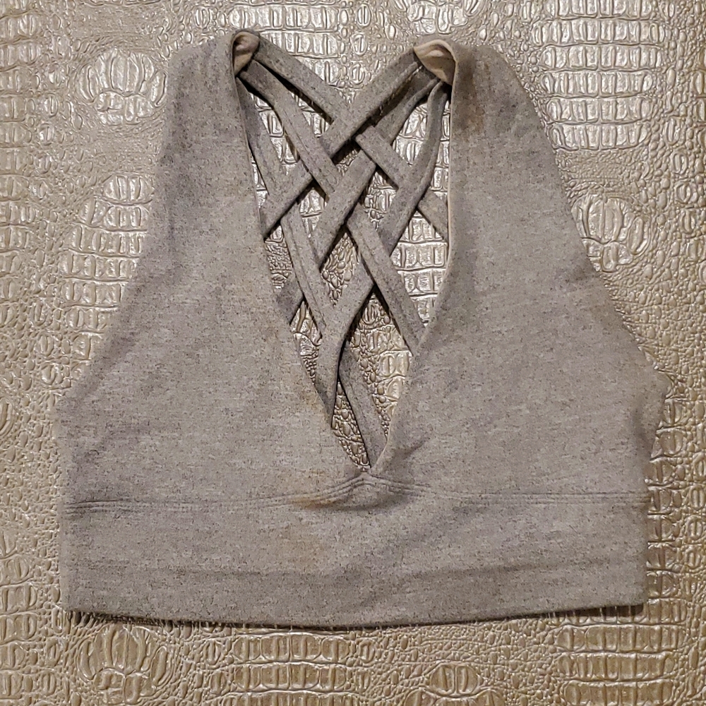 ❣️Ethos XS Sports Bra❣️Strappy Crop Top❣️V- Neck❣️Supportive❣️Gym, Yoga, Fun❣️